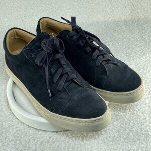 Untuckit Sneakers Men’s 9.5 Loafers Blue Suede Lace Up Shoes Casual Sneakers